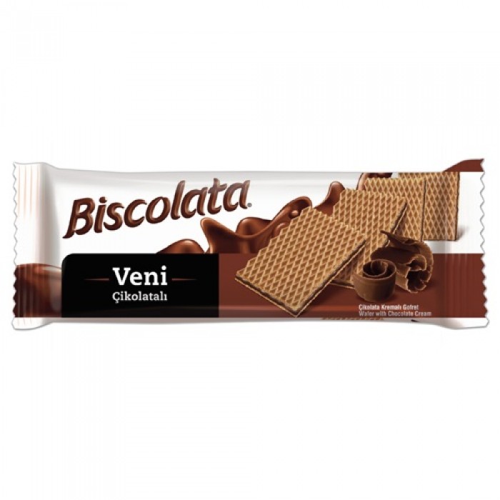Biscolata Veni Gofret Çikolatalı 50 g Koli 12 Adet